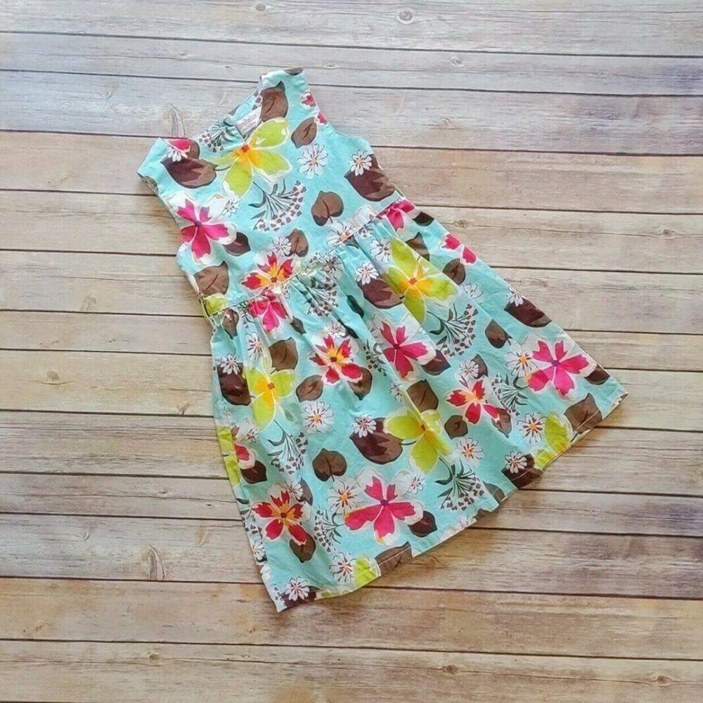 Sunny Fashion Floral Print Sleeveless Dress -Size 6
